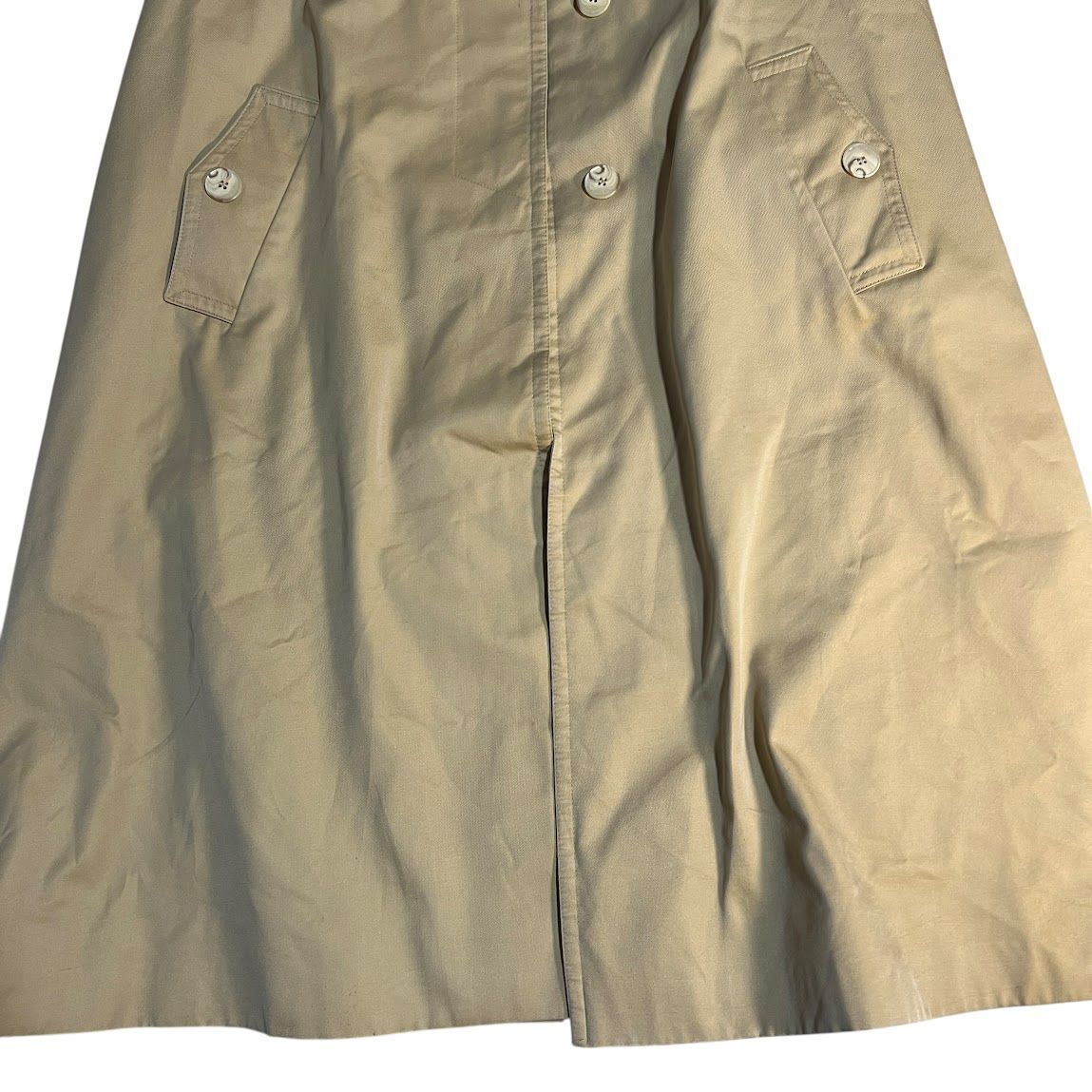 Z1577Aquascutum アクアスキュータム トレンチ コート ロング カーキ