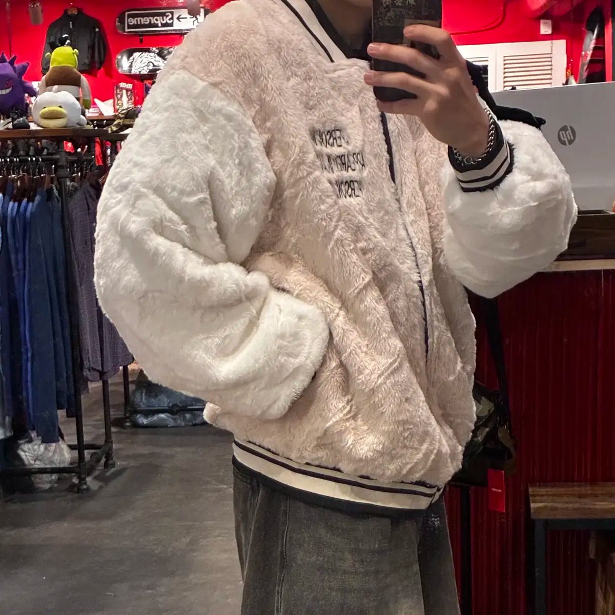 end486 チップ クリップ リップ ファー ジャケット