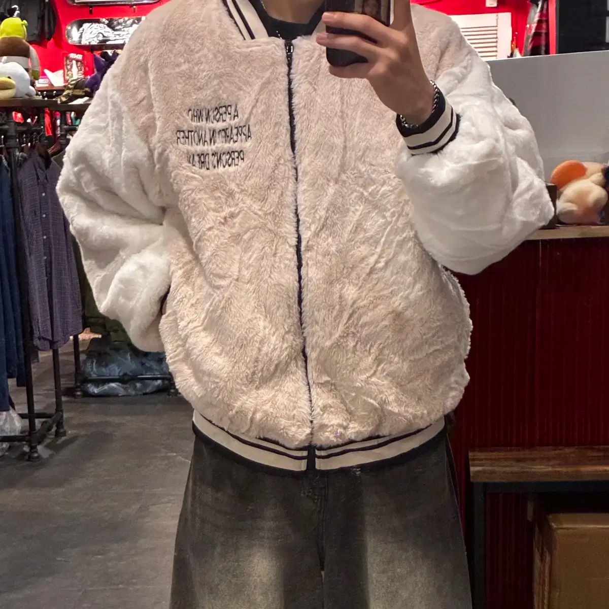 end486 チップ クリップ リップ ファー ジャケット