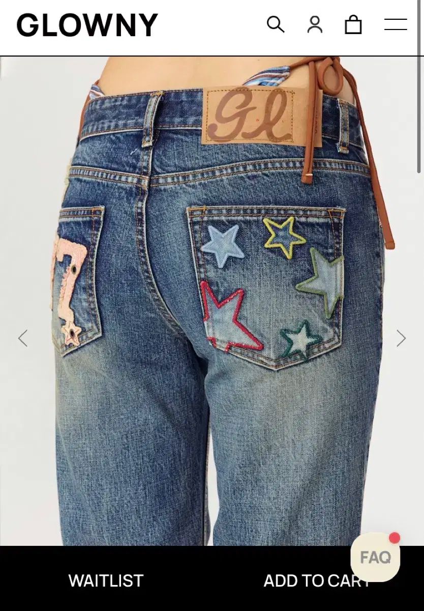 GLOWNY WESTERN FLARE JEANS VINTAGE BLUE