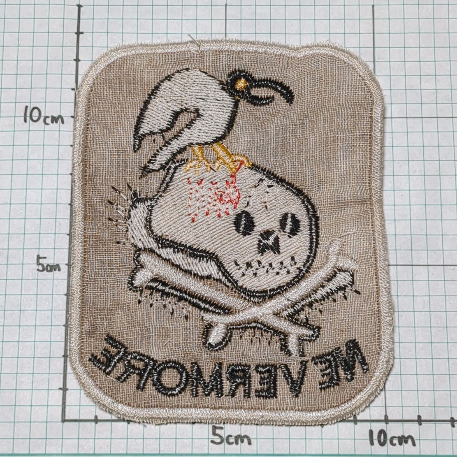 大サイズ】BIG DS33 スカル ドクロ 骸骨 ベトナム 戦争 ワッペン 1枚