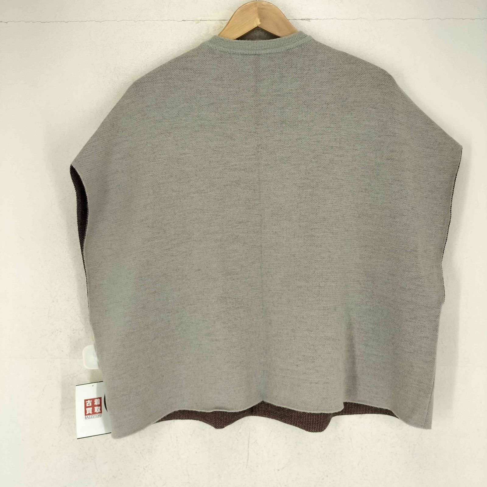 オールモストブラック ALMOSTBLACK フロントデザインプルオーバーニットベスト メンズ F