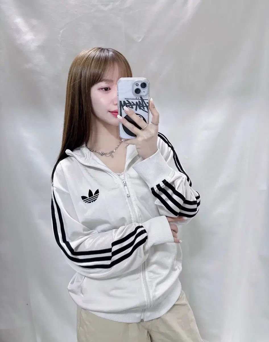 アディダス 必須アイテム 白黒 ファイヤーバード トラックジャージ