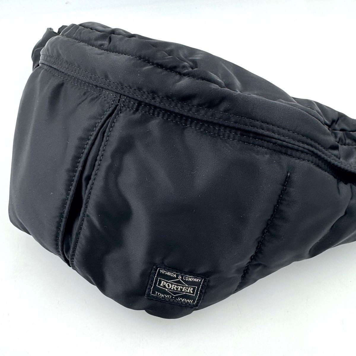 未使用級 PORTER ポーター 現行 タンカー ウエストバッグ L ブラック