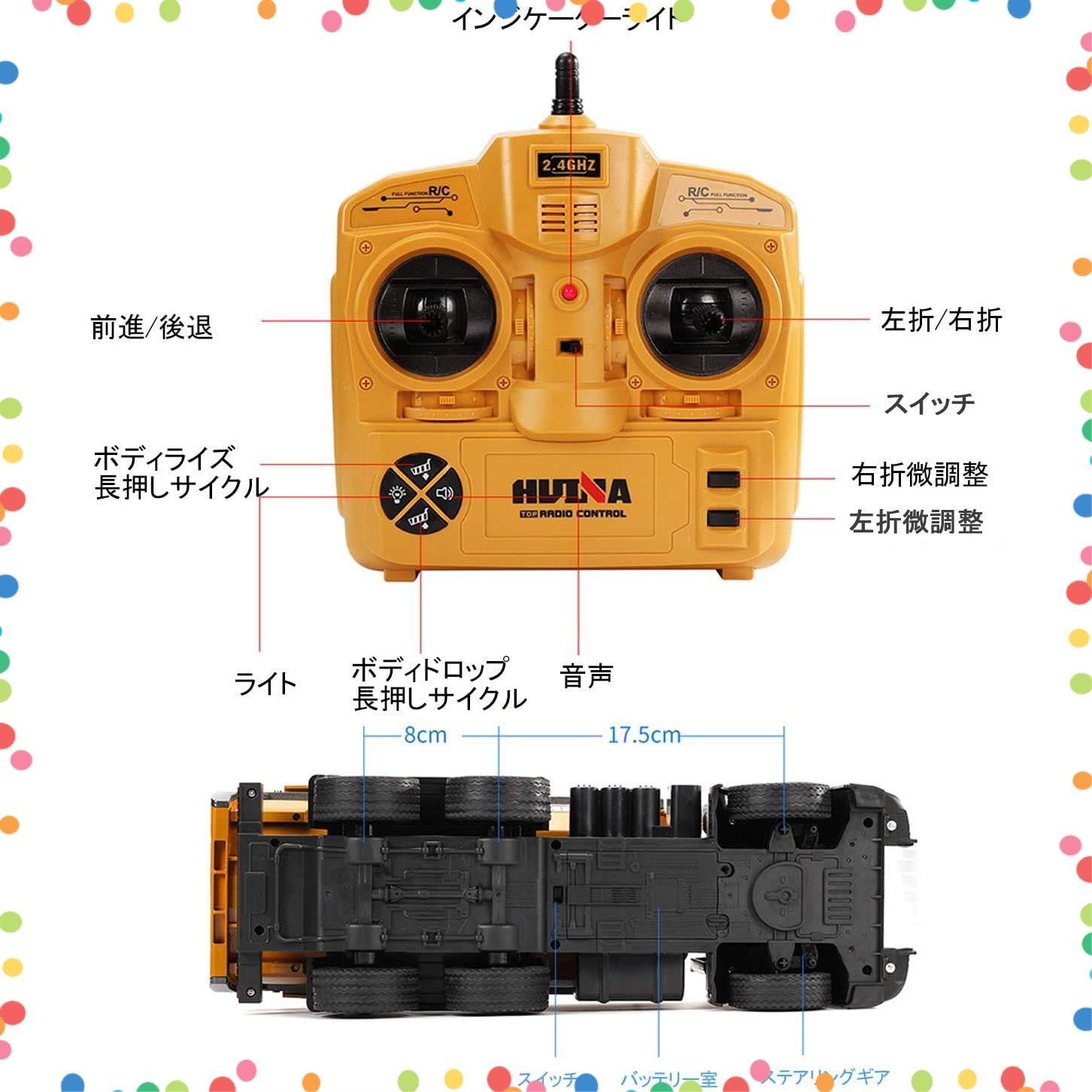  大型 合金版 RC 1 14 2 4 Ghz 10 CH ダンプカーラジコン トラックラジコン 建設重機 ラジコン メタルダンプラジコン エンジニアリング車両 子供贈り物 砂浜 砂場用 最大制御距離100ｍ その他 文房具 事務用品