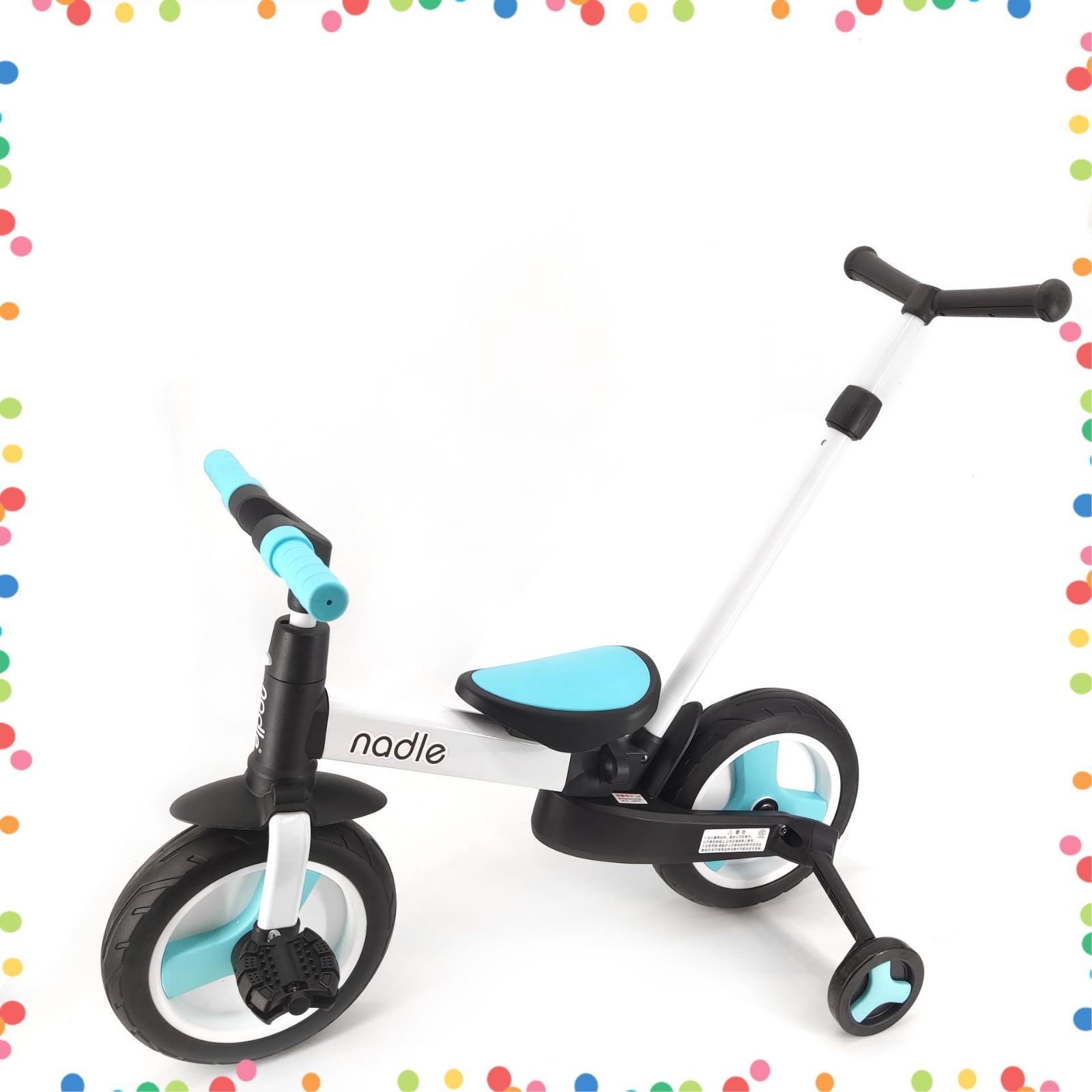 商品 折りたたみ三輪車 一台四役 4in1 組み立て簡単 3色 対象年齢1.5～5歳 ブルー