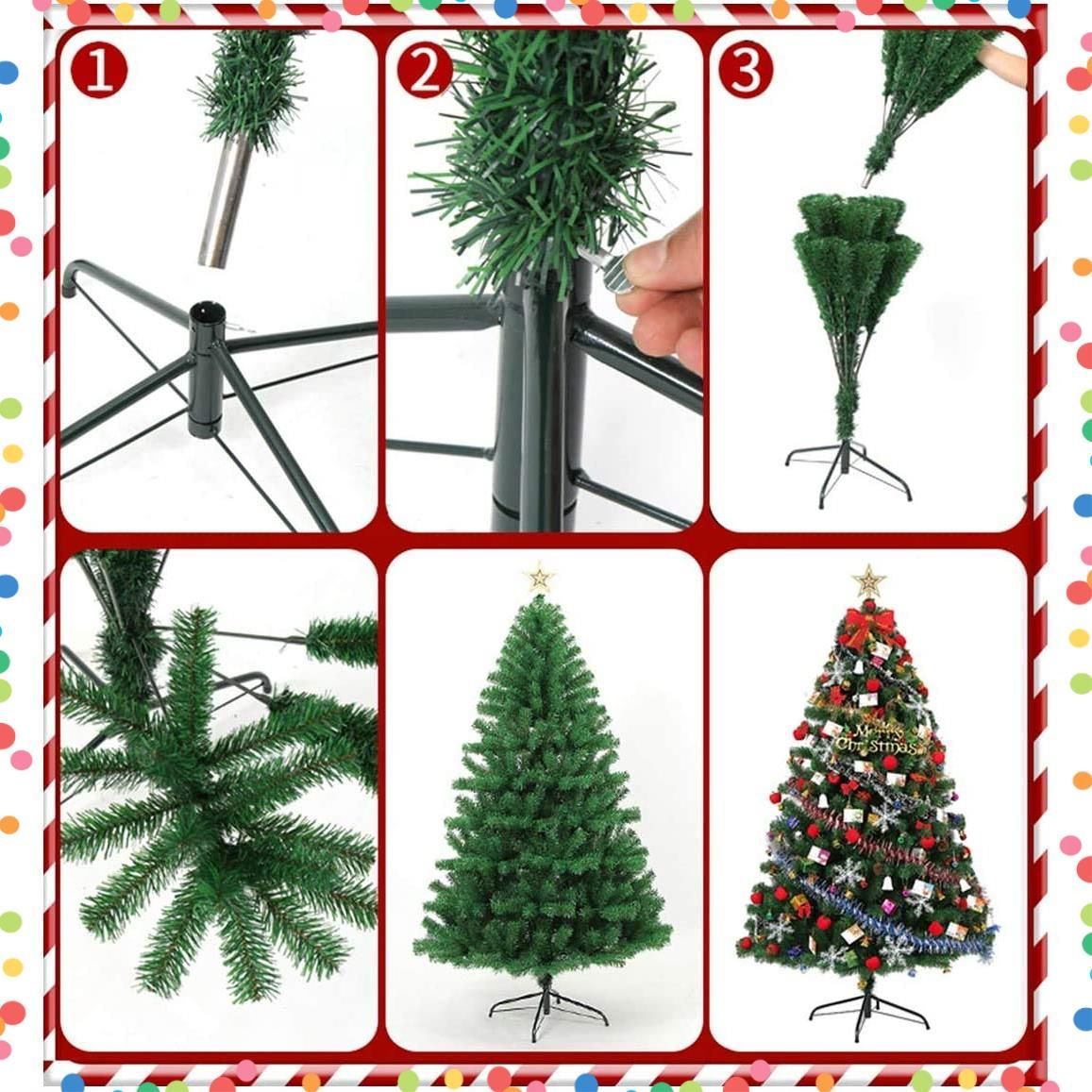 180 雪化粧1 説明書と保護用手袋付き 組立簡単 高濃密度 ニードツリー クリスマスツリー CINECE