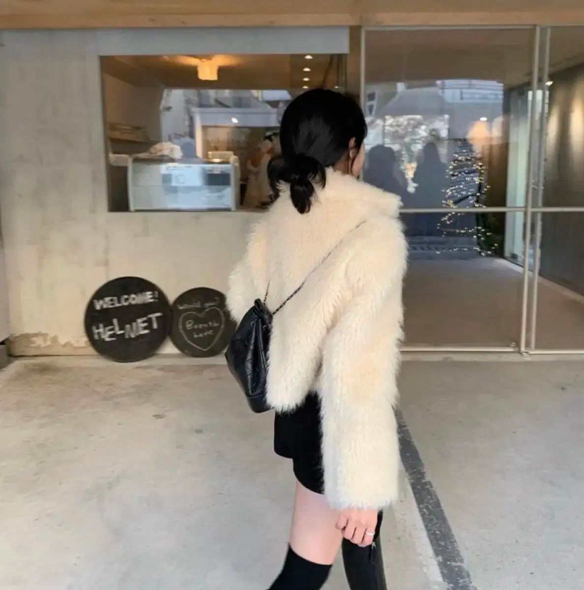 リエット ベルリン ファージャケット アイボリー