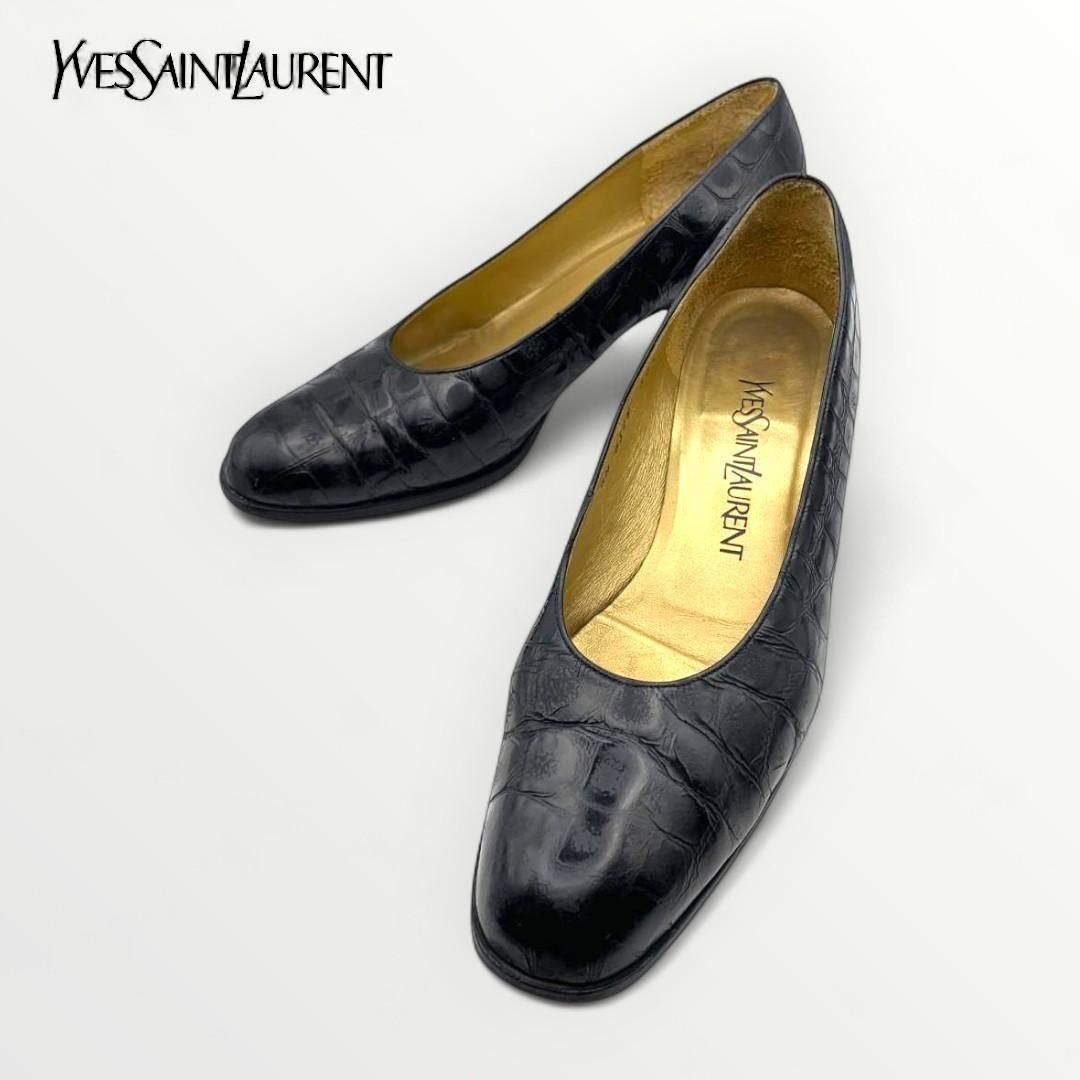 イヴサンローラン】23cm：パンプス ハイヒール（ブラック） - メルカリ