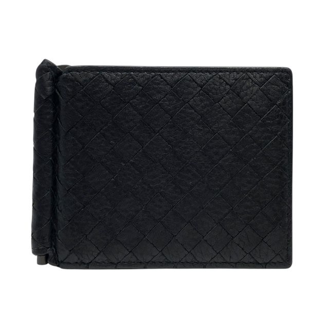 ボッテガ ヴェネタ 123180 イントレチャート ビルクリップウォレット マネークリップ カードケース ブラック レザー BOTTEGA VENETA メンズ 人気 定番 感 上品 洗練