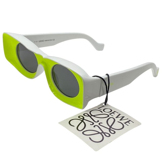 ロエベ LW40033I 39A 49 23 145 サングラス アイウェア パウラズイビザ ロゴ ホワイト イエロー アセテート レンズ LOEWE ユニセックス 人気 定番 モード 洗練 感