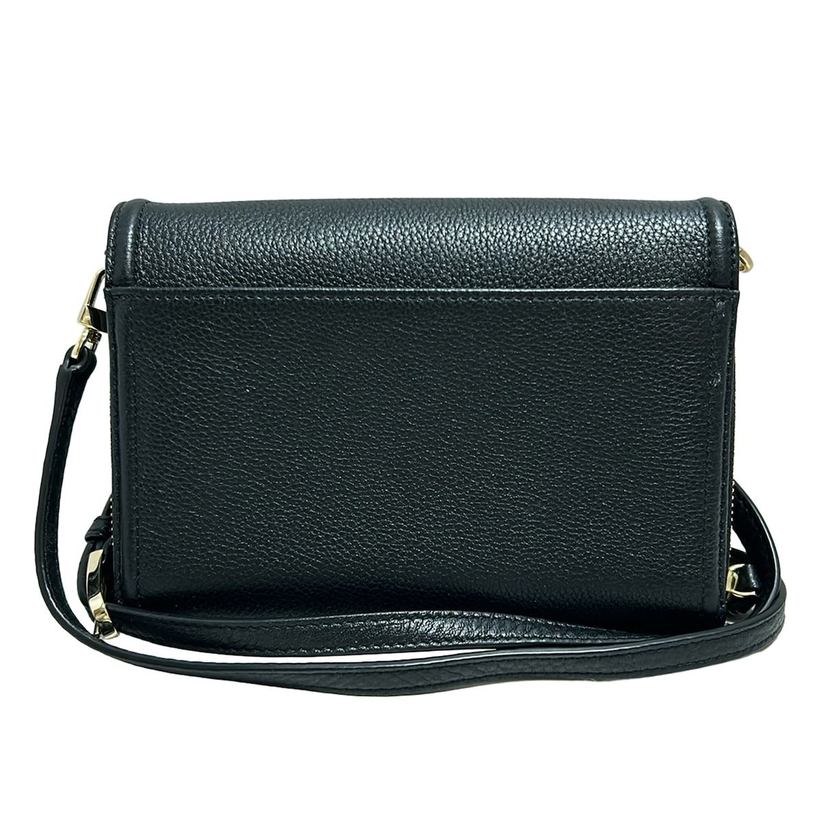 TORY BURCH トリーバーチ 財布 - 黒 ショルダーウォレット ラウンドファスナー レザー