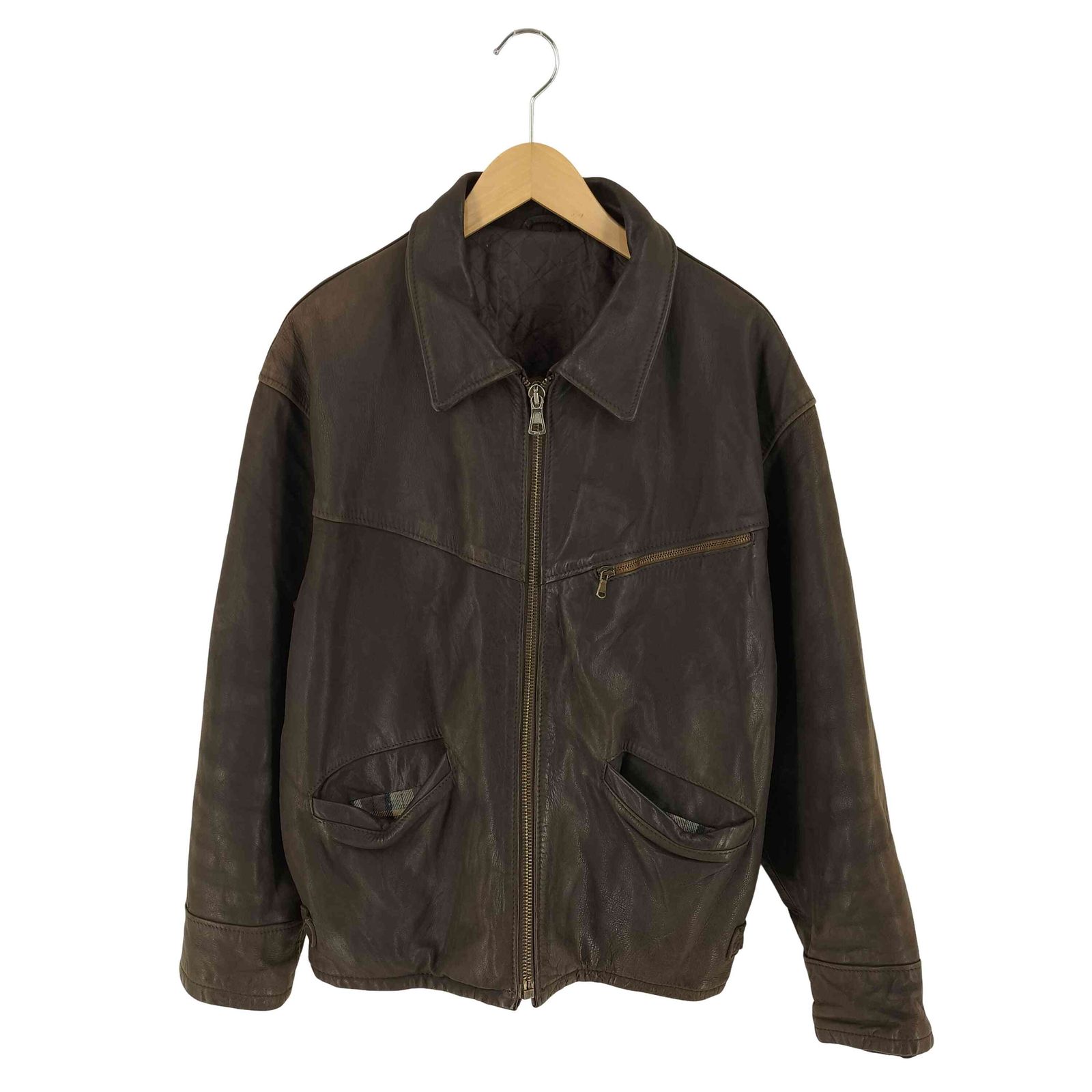 ユーズドフルギ USED古着 {{VERA PELLE}} イタリア製 レザージャケット メンズ 表記無