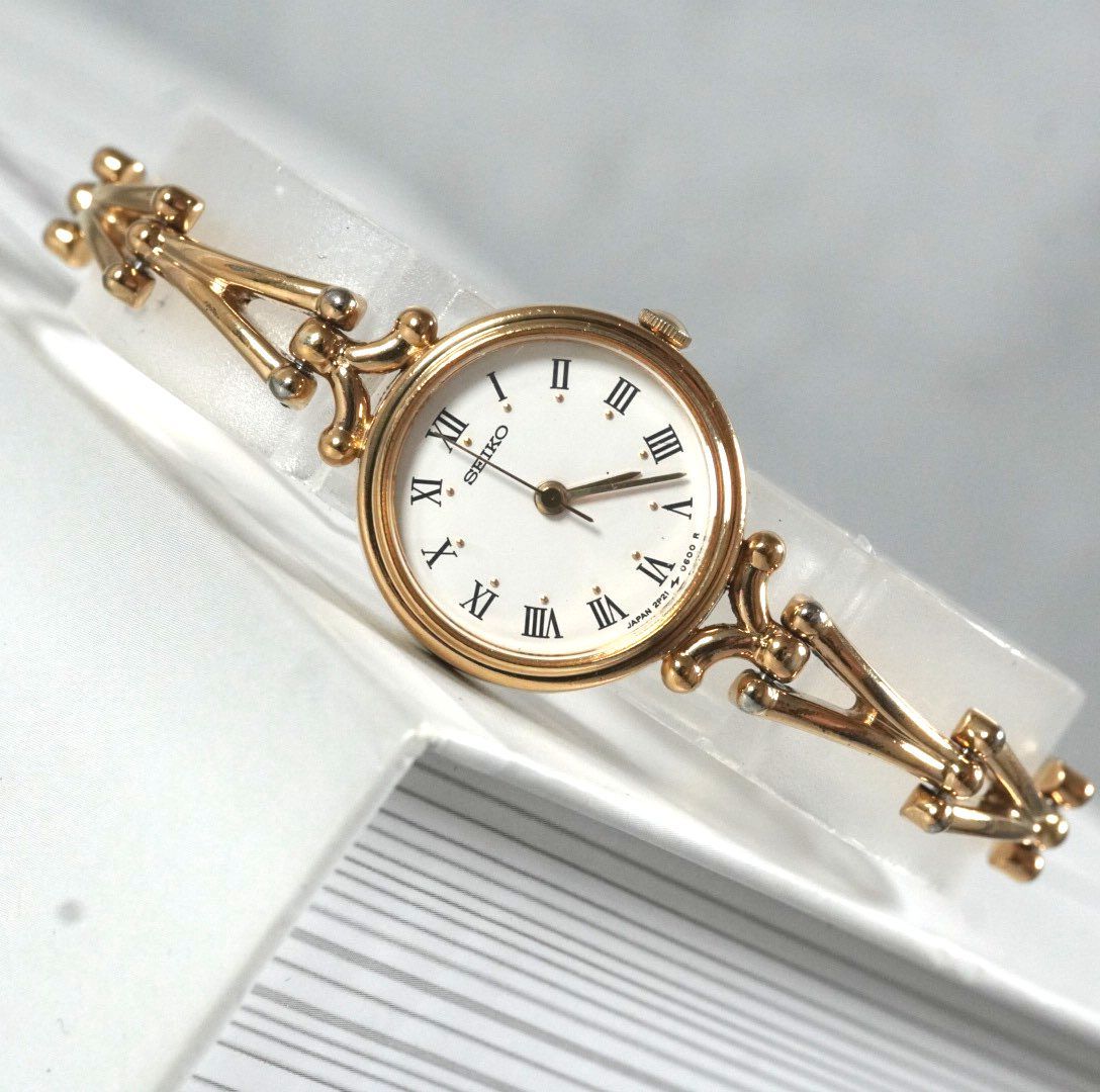 電池交換済】SEIKO セイコー 2P21-0190 QUARTZ ブレスレット ウォッチ