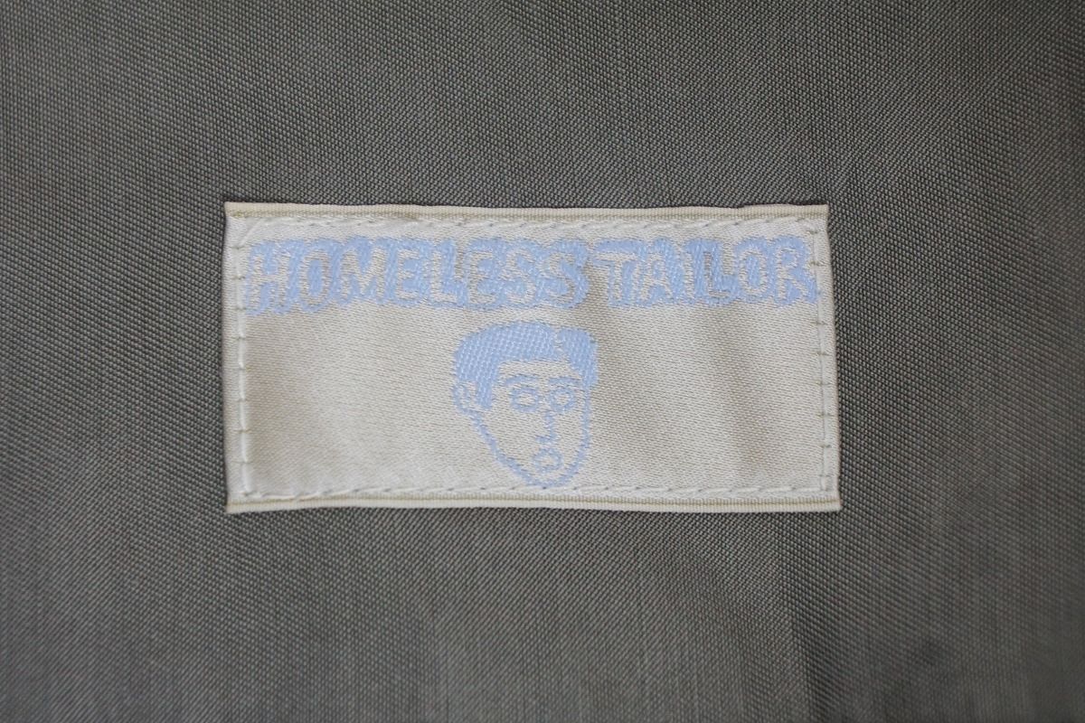 人気アイテムお得に購入！ 正規 23SS HOMELESS TAILOR ホームレステイラー 長袖 チェック シャツ 羽織 ジッパー フラップ ポケット HTK-23-SS-004 青 本物 1128O 4
