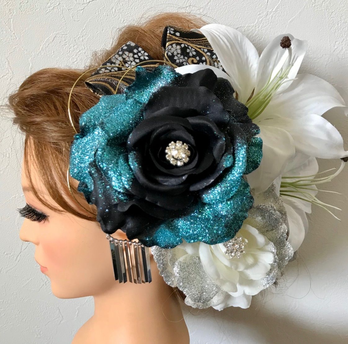 エメラルド 和装髪飾り 振袖髪飾り 成人式髪飾り 色打掛髪飾り 結婚式髪飾り 着物髪飾り 袴髪飾り 卒業式髪飾り イベント