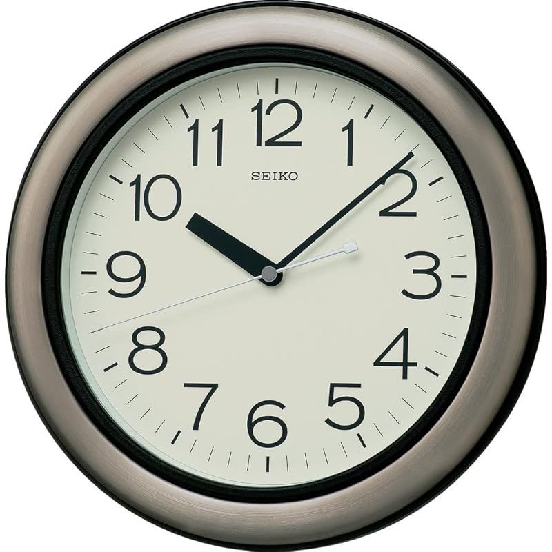 セイコー クロック 掛け時計 アナログ 生活防水 強化防湿 防塵型 キッチン-バス 金属枠 KS463S 0