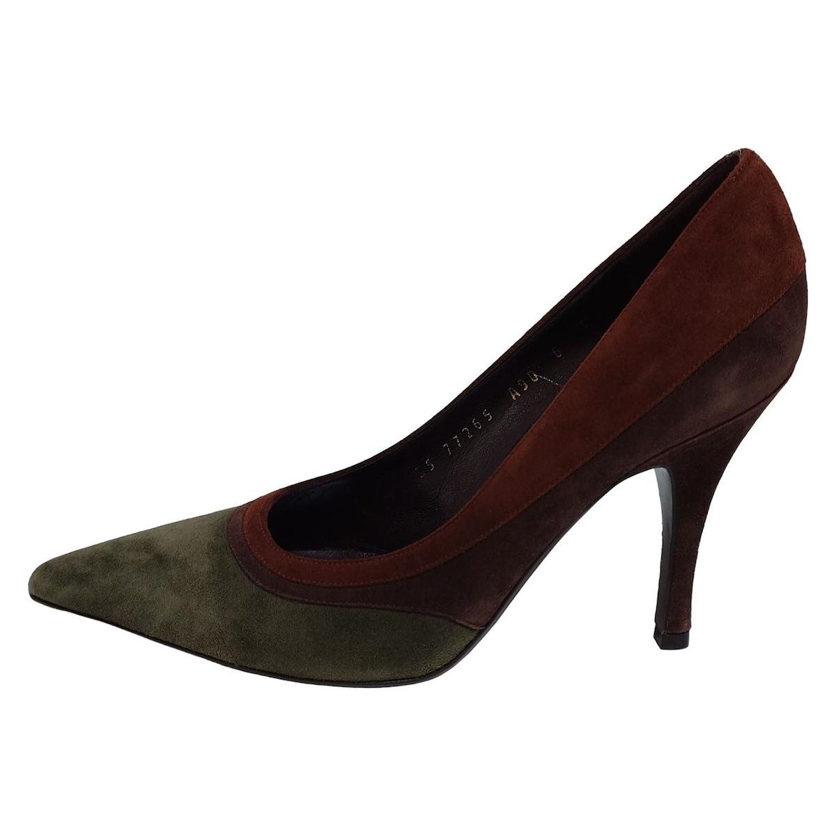 FERRAGAMO SalvatoreFerragamo サルバトーレフェラガモ パンプス 6 C レディース - ブラウン×ダークブラウン×カーキ