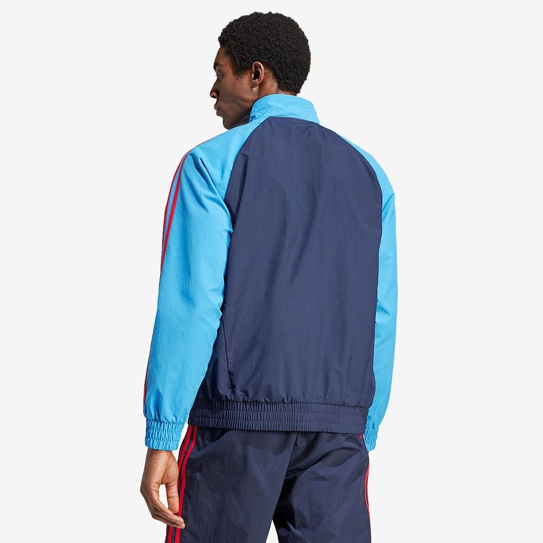 アディダス アーセナル 2025 2025 ウーブン トラック トップ サッカー 青 ブルー 紺 ネイビー 赤 レッド 公式モデル 日本未発売