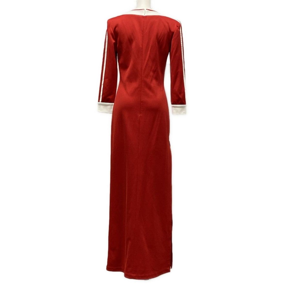 グッチ ワンピース サイズXS レディース コットンジャージドレス サイドストライプワンピース 712711 XJEGU レッド×白 コットン