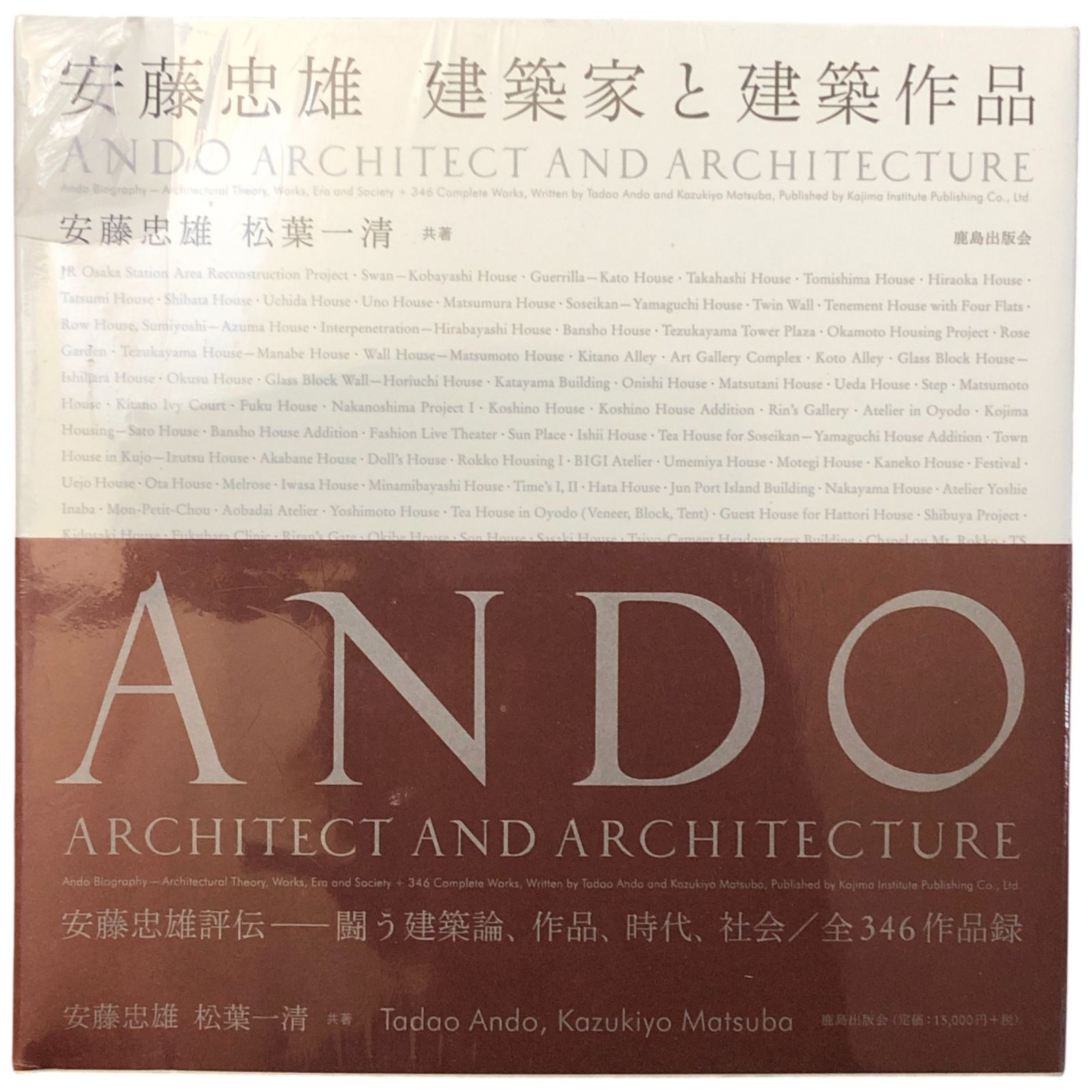 安藤忠雄 建築家と建築作品 ANDO Architect and Architect 安藤忠雄 松葉一清 鹿島出版会 刊年記載なし 建築 作品集 現代建築 建築理論 時代背景 社会 空間デザイン 建築写真 建築評論 建築史 ee15はynm1
