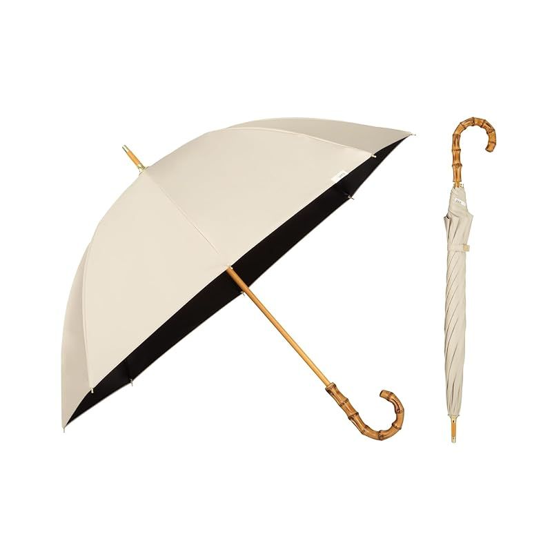 2025 最強の日傘 日傘 UVO ウーボ CALM 8本骨 無地 ベージュ 遮光率 UVカット率100% UPF50 晴雨兼用 紫外線対策 長傘 親骨55cm 通勤 通学 旅行 オシャレ 女性 レディース UVO1-107 1