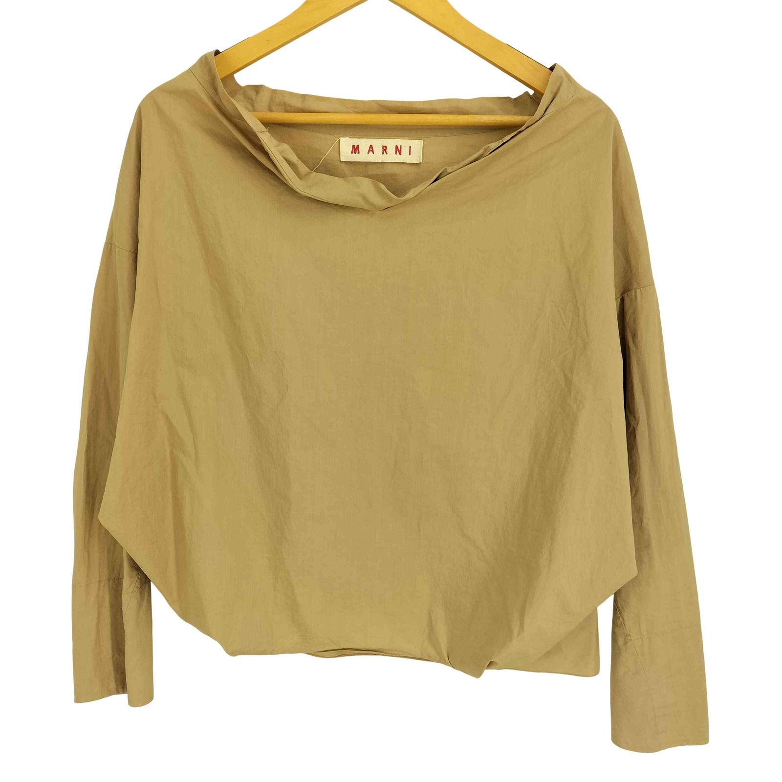 マルニ MARNI イタリア製 ドレープ 七分袖 販売 ブラウス レディース