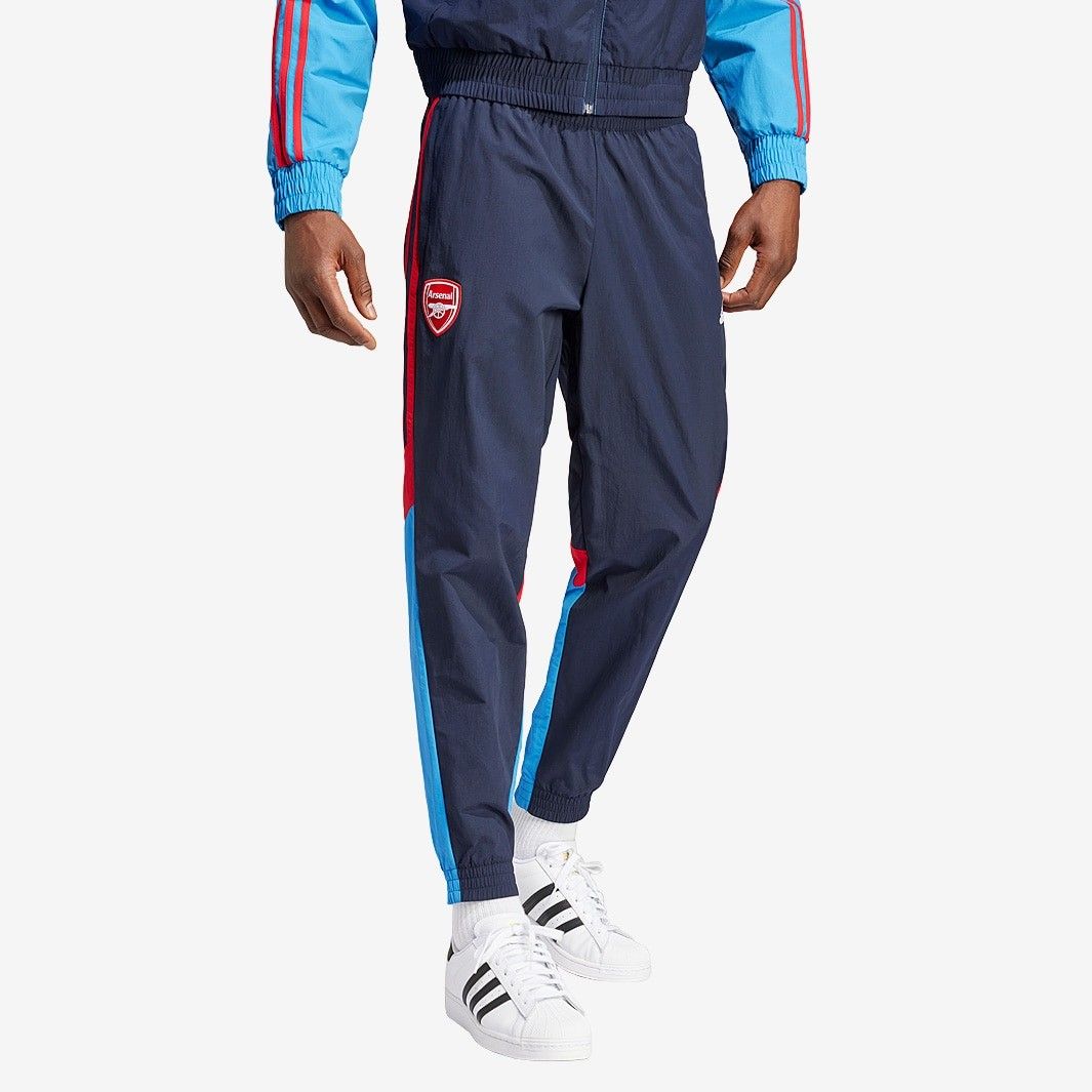アディダス アーセナル 2025 2025 ウーブン トラック パンツ サッカー 紺 ネイビー 青 ブルー 赤 レッド 公式モデル 日本未発売