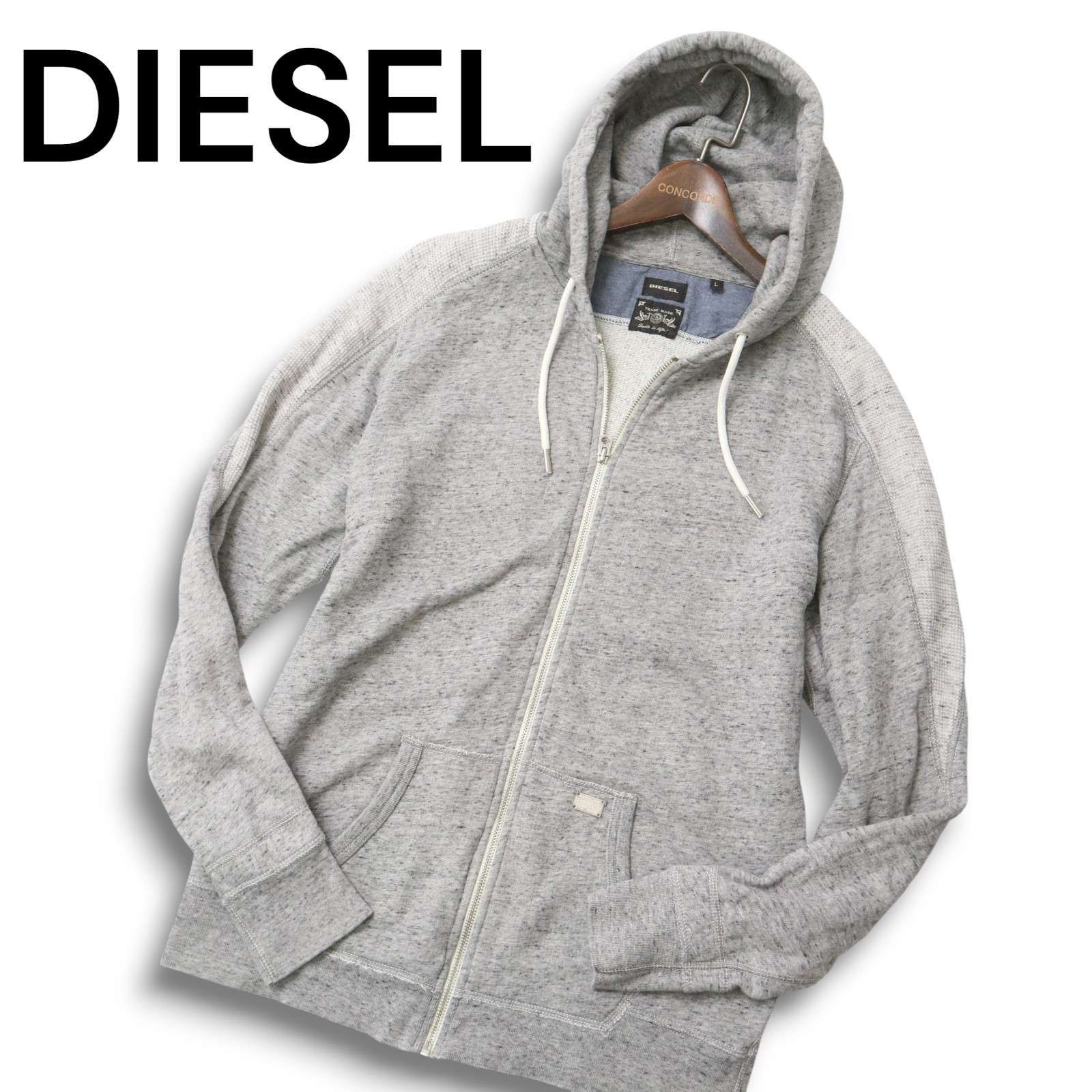 フルジップ Dieselパーカー DIESEL ディーゼル 通年 スウェット 切替