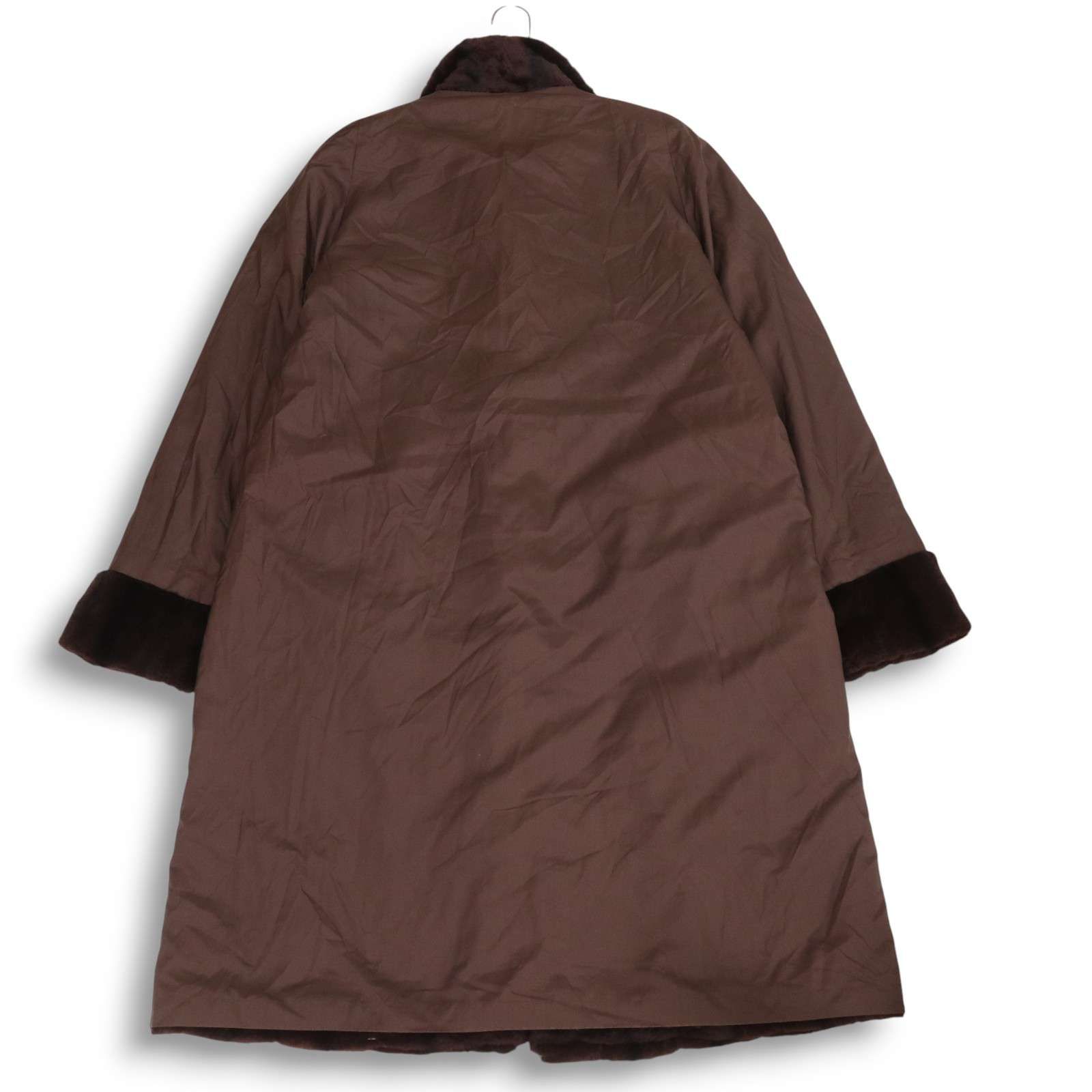 希少 レオパード柄 毛皮 高級コート フォックスファー リバーシブル