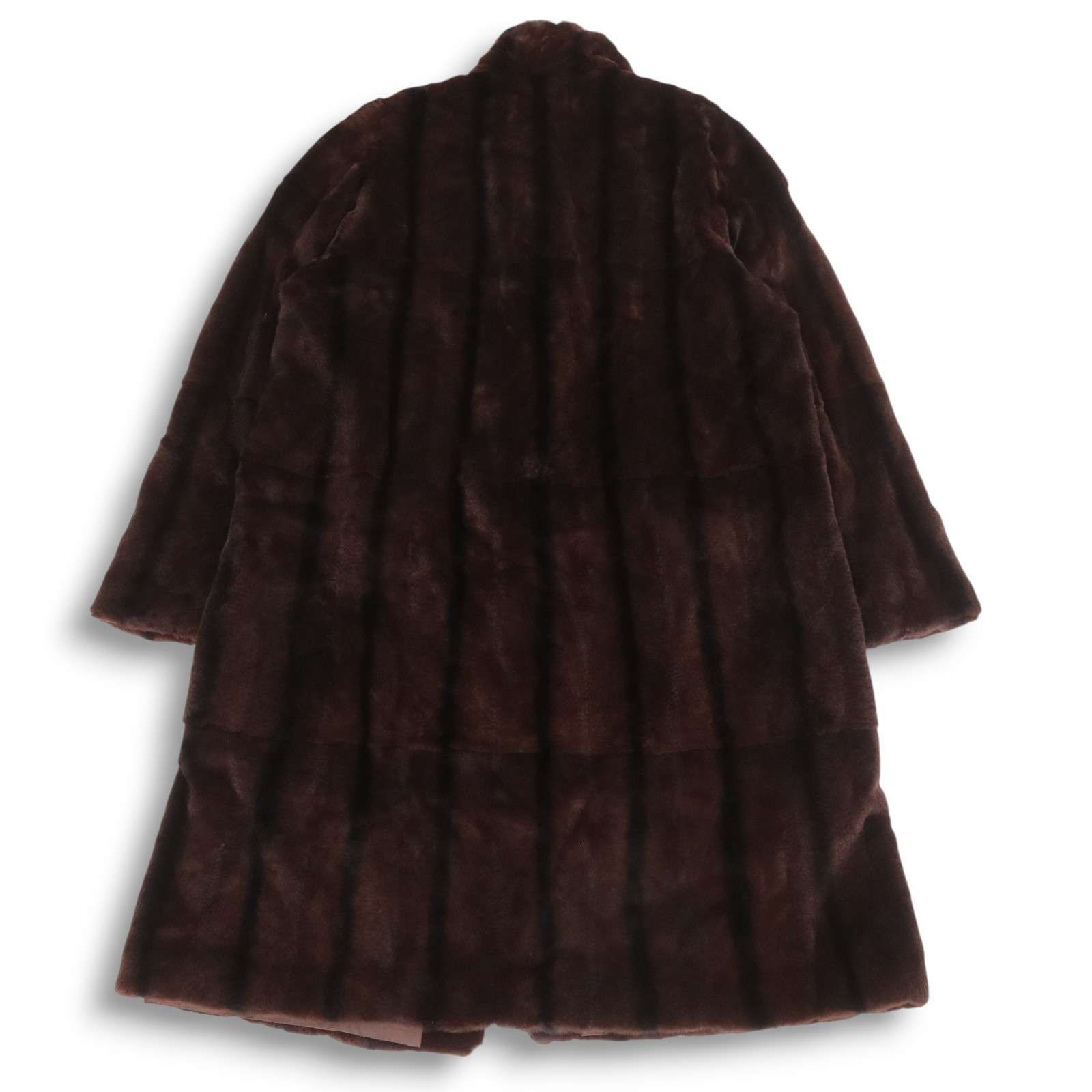 ロシアンリス リアルファーコート 毛皮 絹 黒 フード レディース