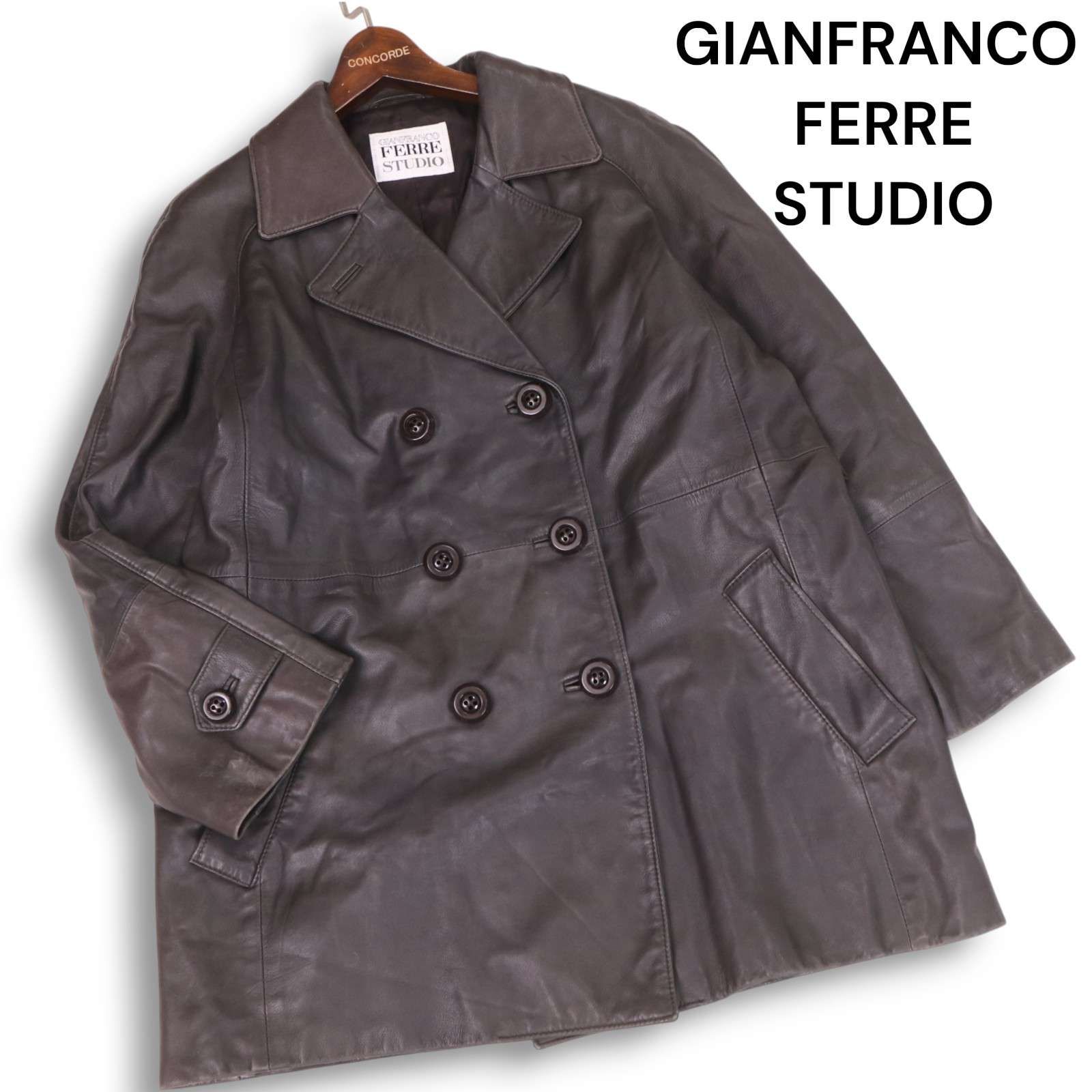 イタリア製☆ GIANFRANCO FERRE STUDIO ジャンフランコフェレ 本革 