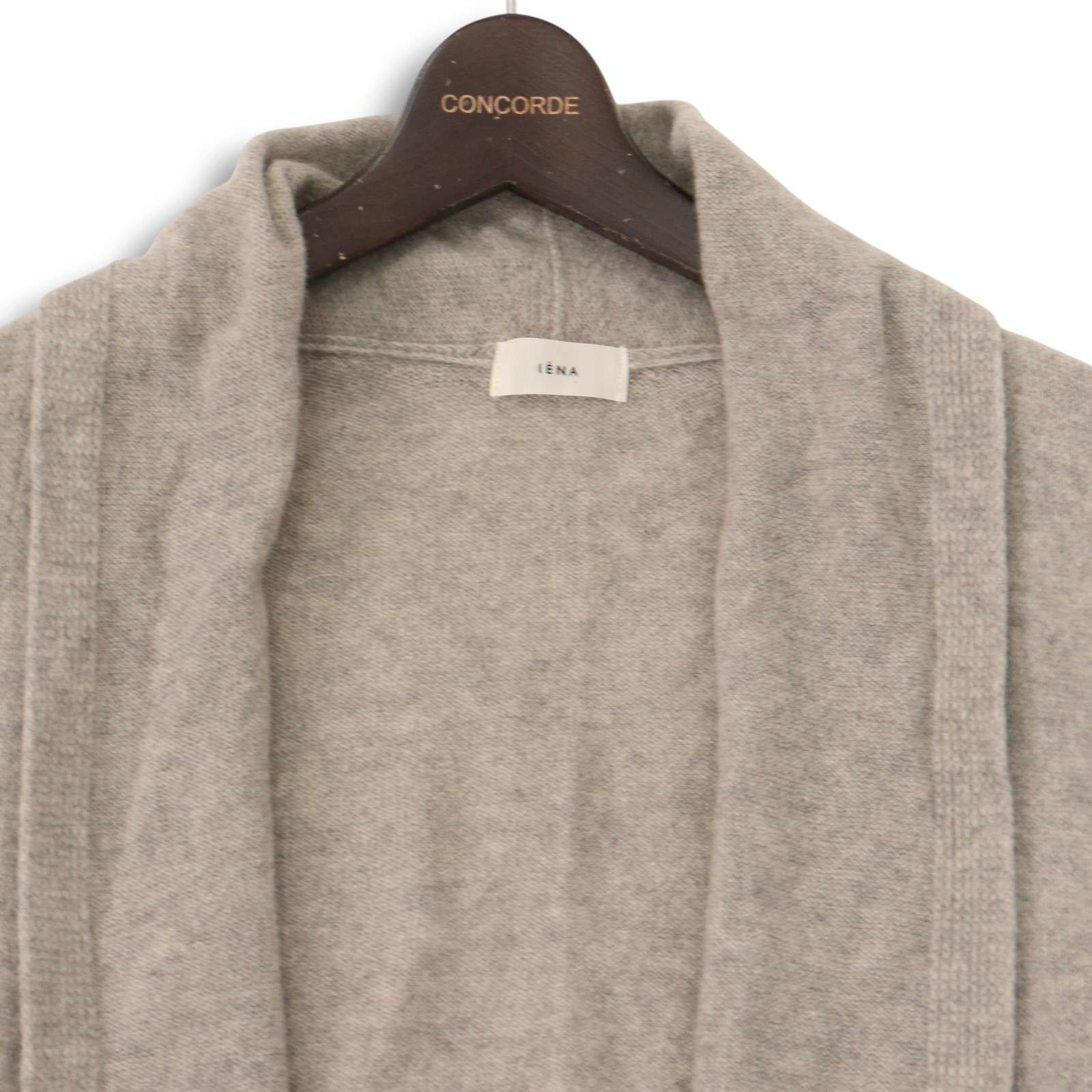 IENA イエナ 秋冬 ウール100％☆ Chess ストールカラー ロング ニット