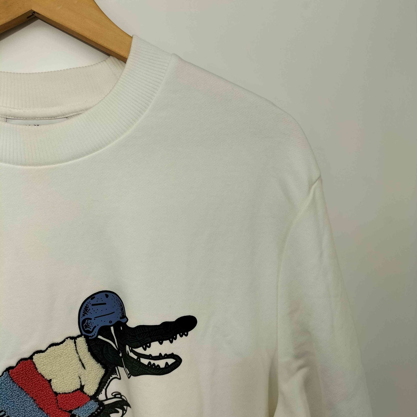 ラコステ LACOSTE アレンジワニロゴクルーネックスウェット メンズ 5