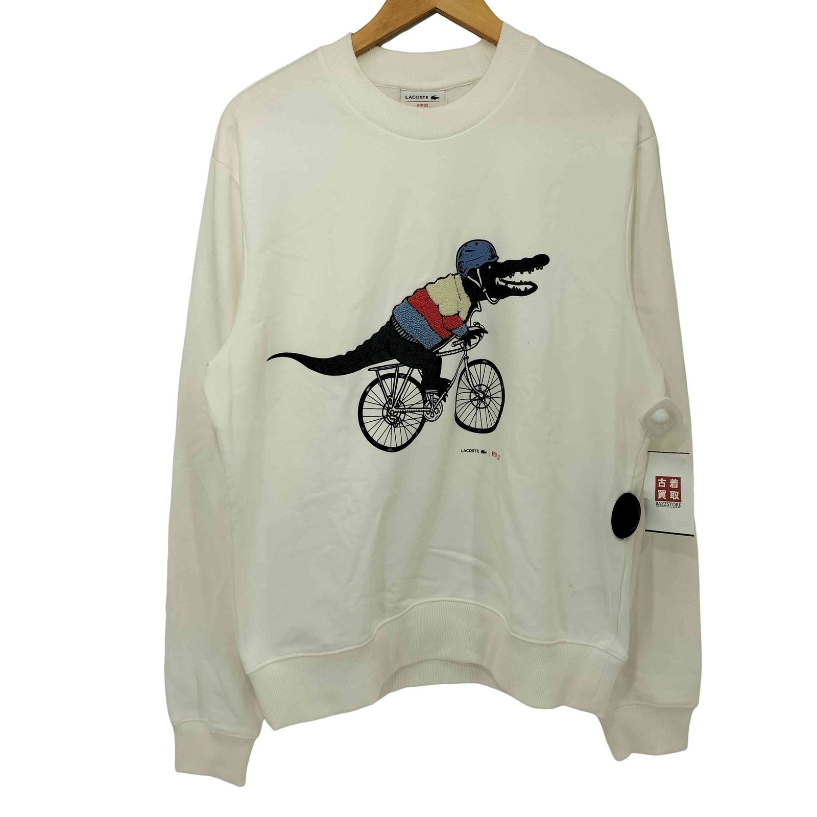 ラコステ LACOSTE アレンジワニロゴクルーネックスウェット メンズ 5
