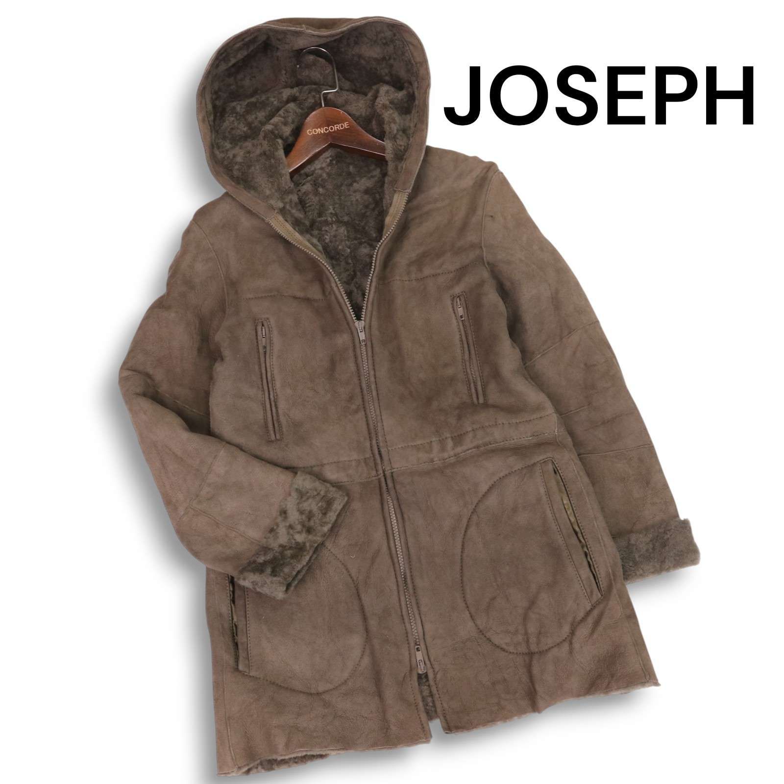 JOSEPH ジョセフ 秋冬 羊革♪ ラム レザー ボア リアル ムートン