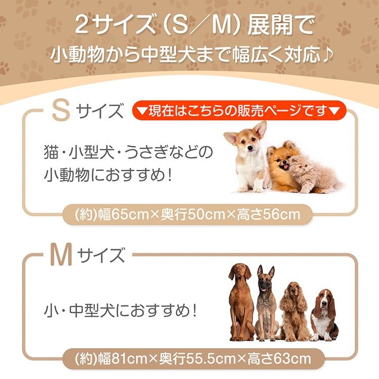 ペットケージ 犬 猫 ペットサークル 耐荷75kg 天板 天面 側面 2ドア 小型 四輪 360° キャスター 軽量 頑丈