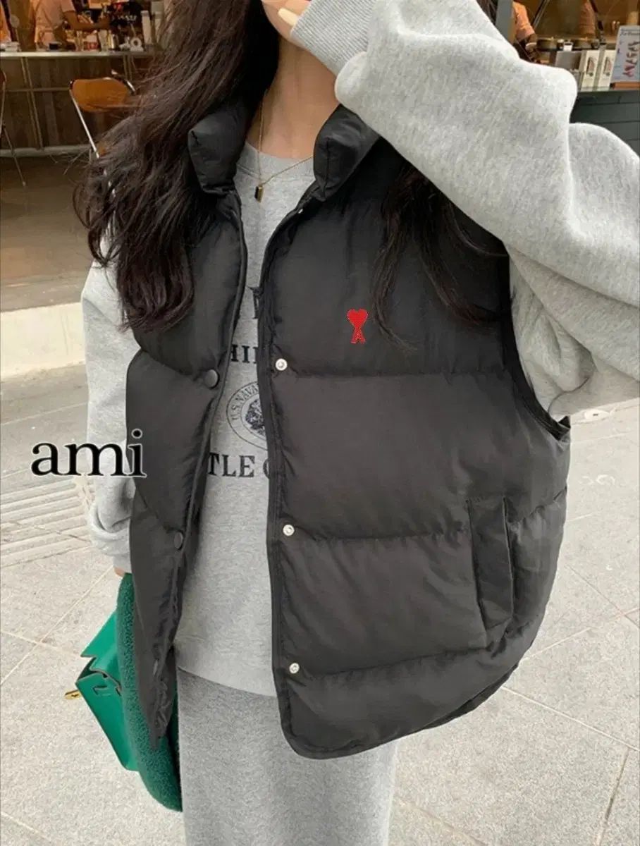 ルーズフィット ダウン ベスト 外 1