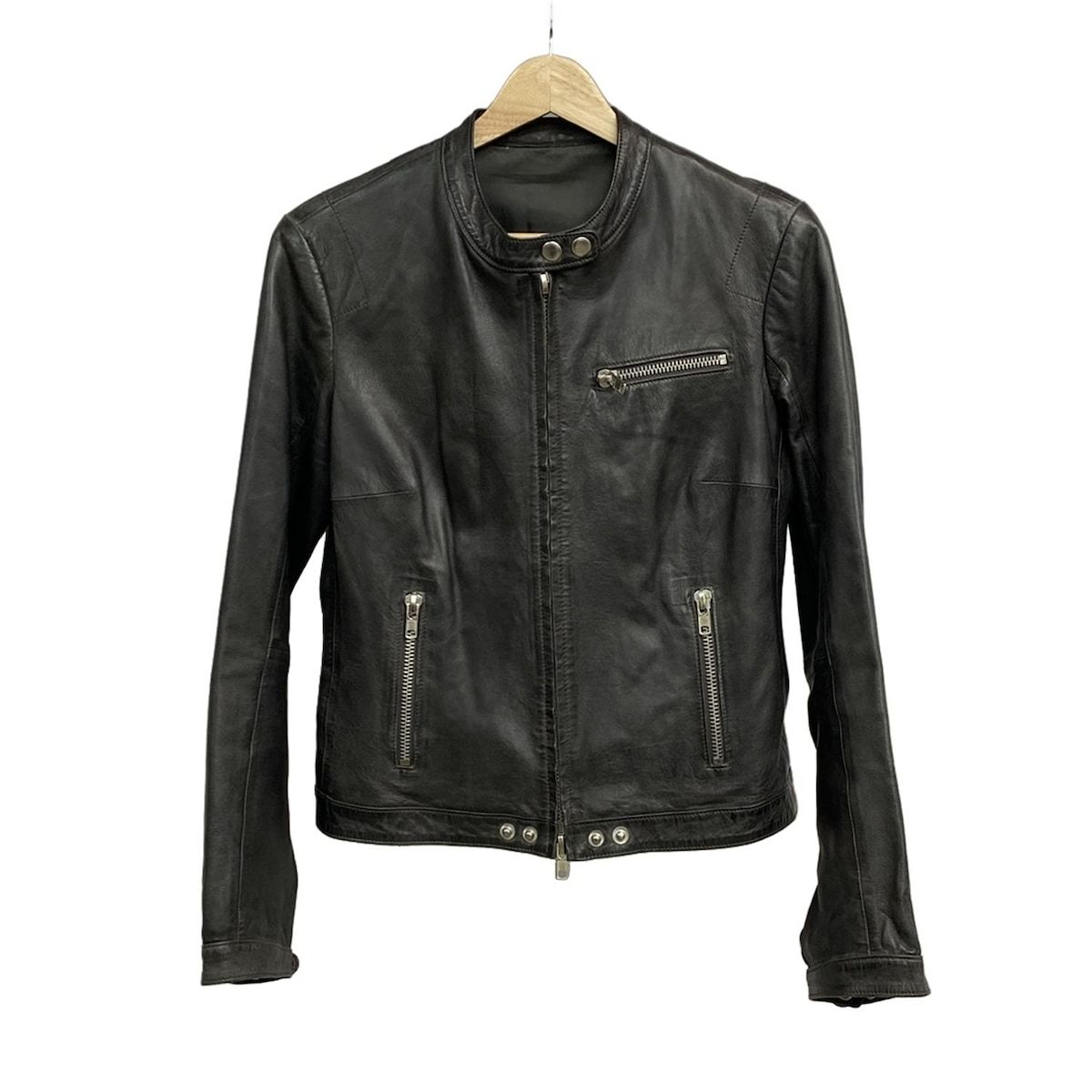 s.w.o.r.d スウォード ライダースジャケット サイズ42 L レディース - ダークグレー 長袖 レザー ジップアップ 秋 冬