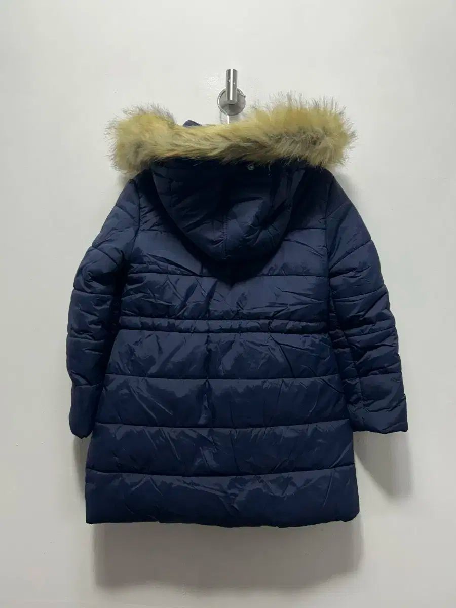 120 130 ディーゼル キッズ ネイビー ファー WHOフード キルティング ダウン コート