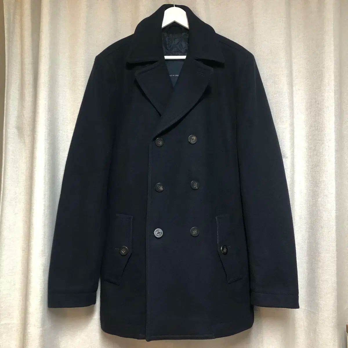 トミーヒルフィガー ウール ピーコート ネイビー M 95 100