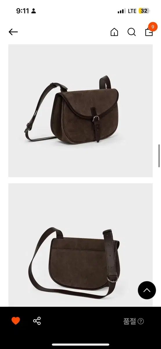 KINDERSALMON キンダーサルモン 麻ゴー スウェード クロスバッグ チャコールブラウン