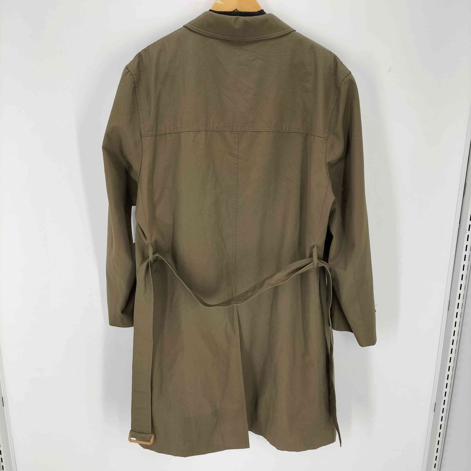 ユーズドフルギ 古着 80s フランス製 裏地チェック 比翼ステン コート ユーロヴィンテージ メンズ 表記無