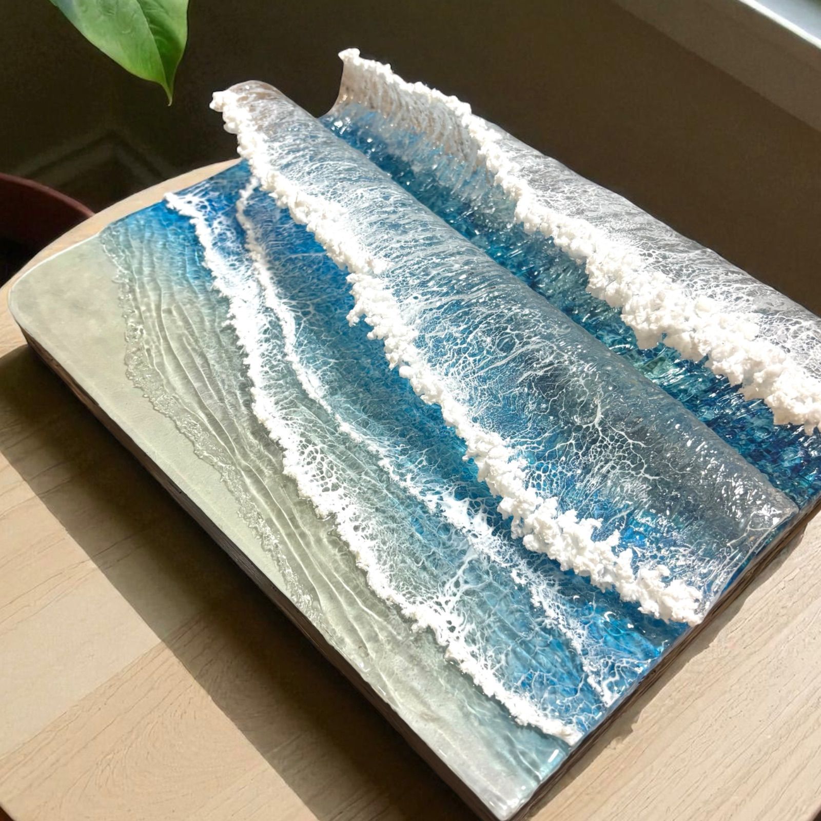 厚盛りボード ビッグウェーブ 超立体 沖縄の海 レジンアートボード 美ら海 オーシャンアート N714 NEXPOTALLINN_EU