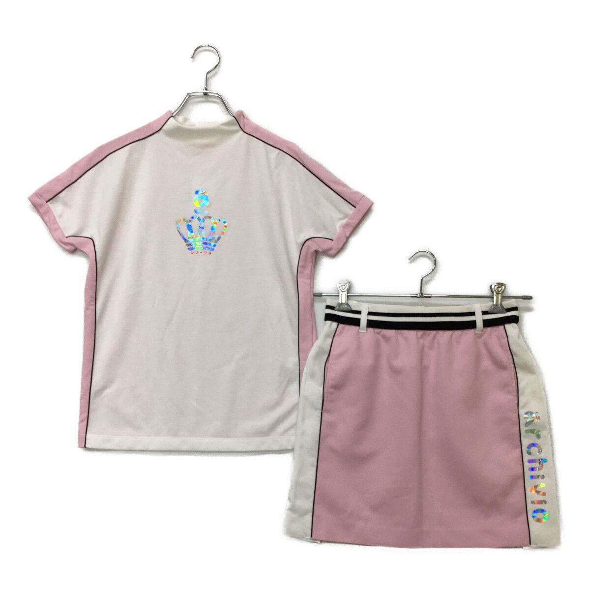 レディース アルチビオ archivio セットアップ 38(M) 白×ピンク 半袖
