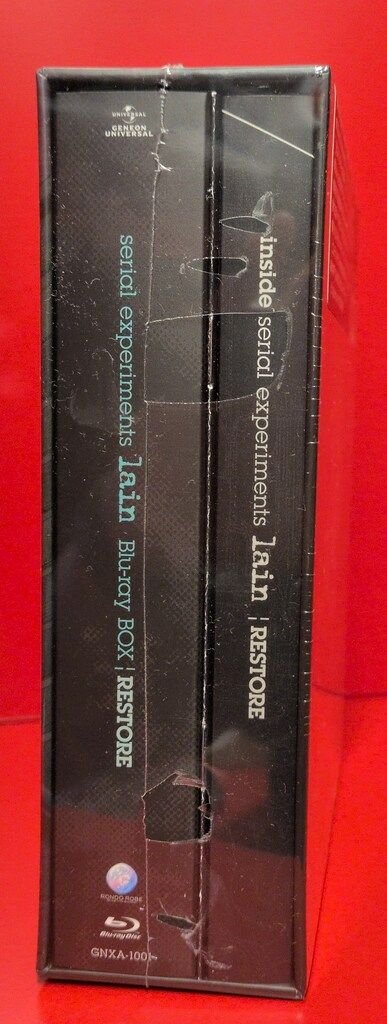 アニメBlu ray serial experiments lain Blu BOX RESTORE シュリンクヤブレ