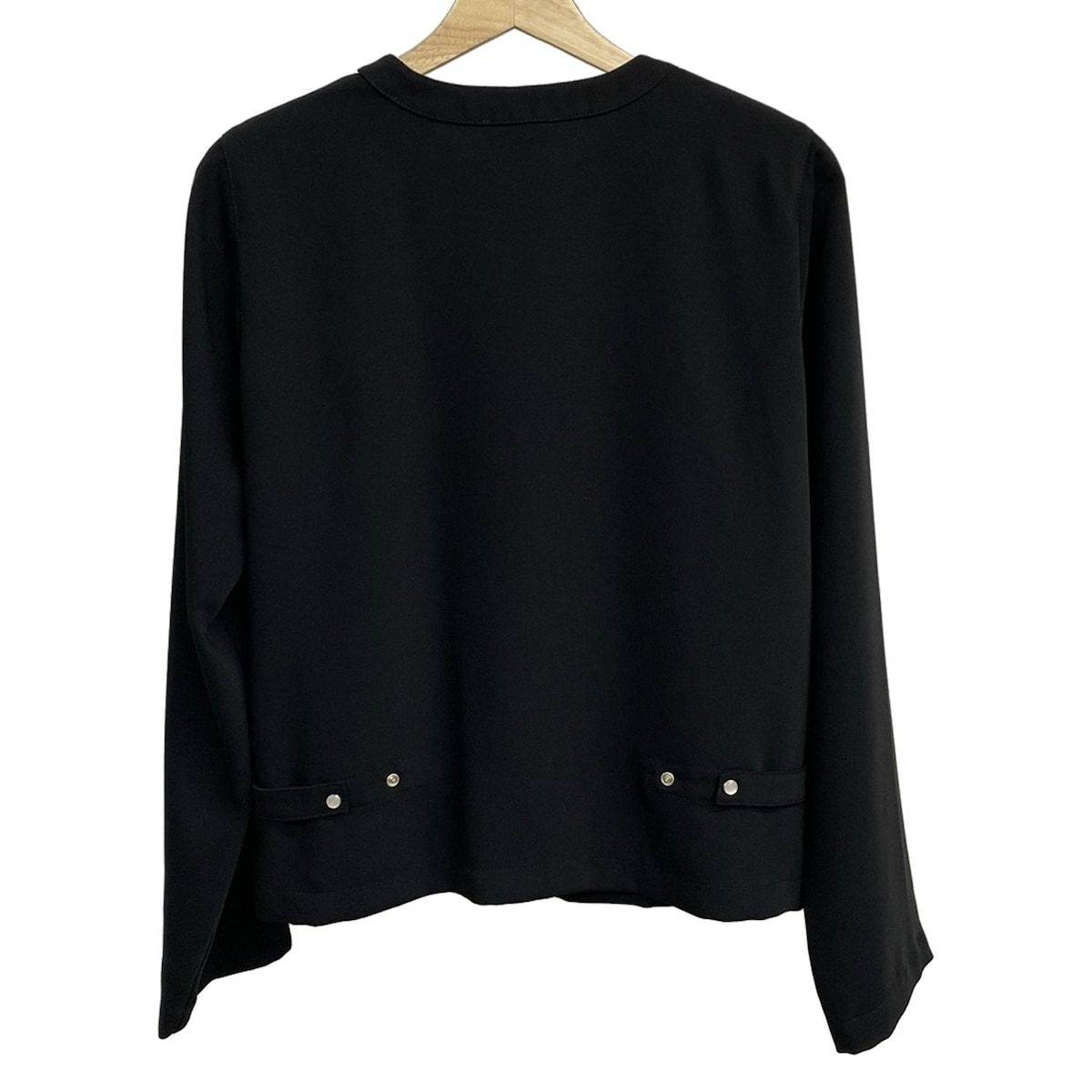 agnes b アニエスベー ブルゾン サイズ36 S レディース - 黒 長袖 肩パッド 春 秋