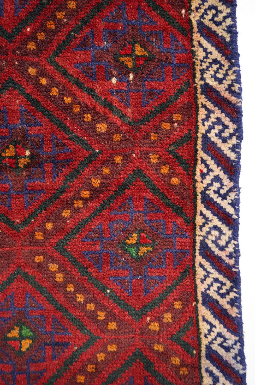 ヴィンテージラグ アフガニスタン タイマニ トライバルラグ 129cm×84cm 手織り絨毯 NEXPOTALLINN_EU