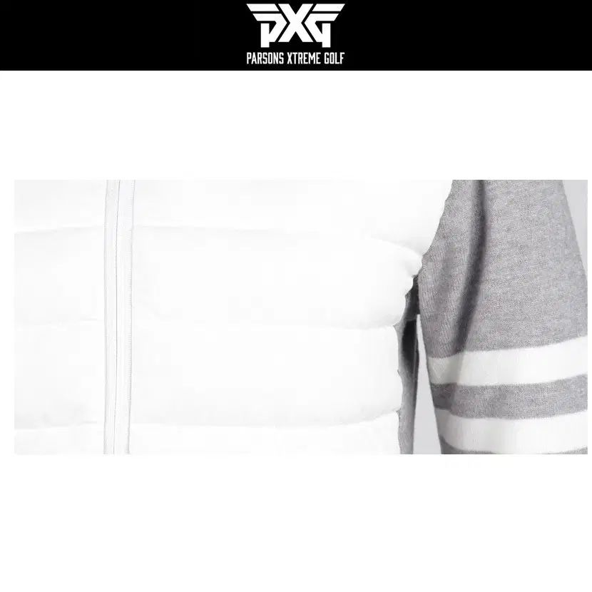 ダウン 袖ストライプ