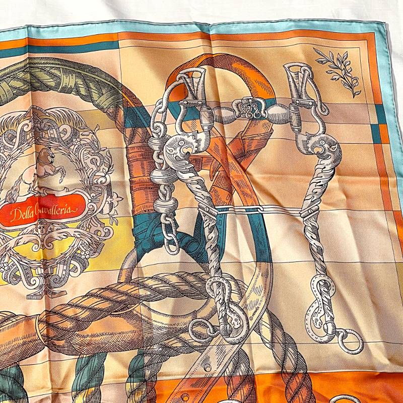 美品 HERMES エルメス カレ90 ダブルフェイス デッラ カヴァッレリア